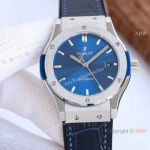 Swiss Quality Replica Hublot Classic Fusion 42mm Blue Dial Watch Citizen Movement